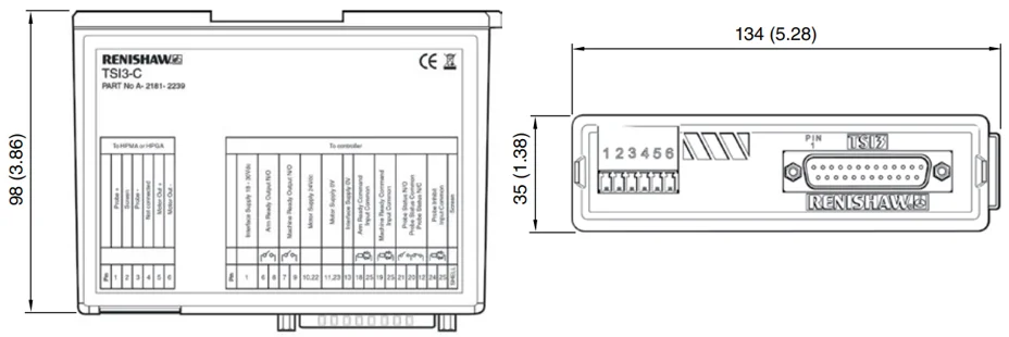 TSI 3 and TSI 3-C interfaces  dimension