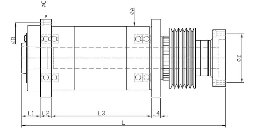 BL8-260R Lathes Spindle Dimension