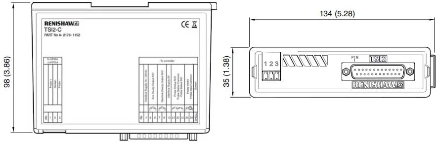 RENISHAW TSI 2 and TSI 2-C dimension