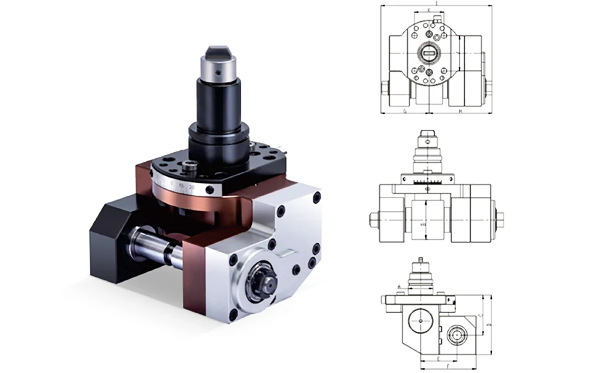 BMT Series Gear Hobbing Driven Tool Holder Dimension