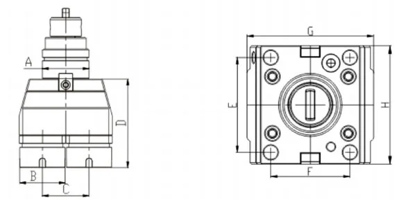 0 DEGREE DOUBLE HEAD DRIVEN TOOL HOLDER DIMENSIONS