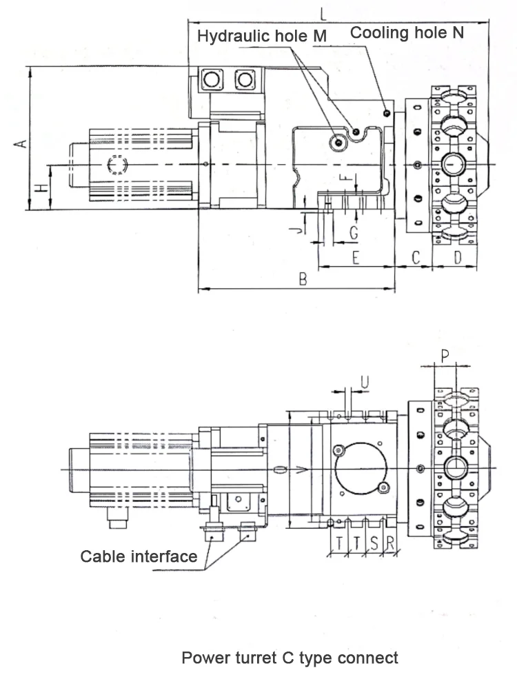 power turret C type connect dimensions